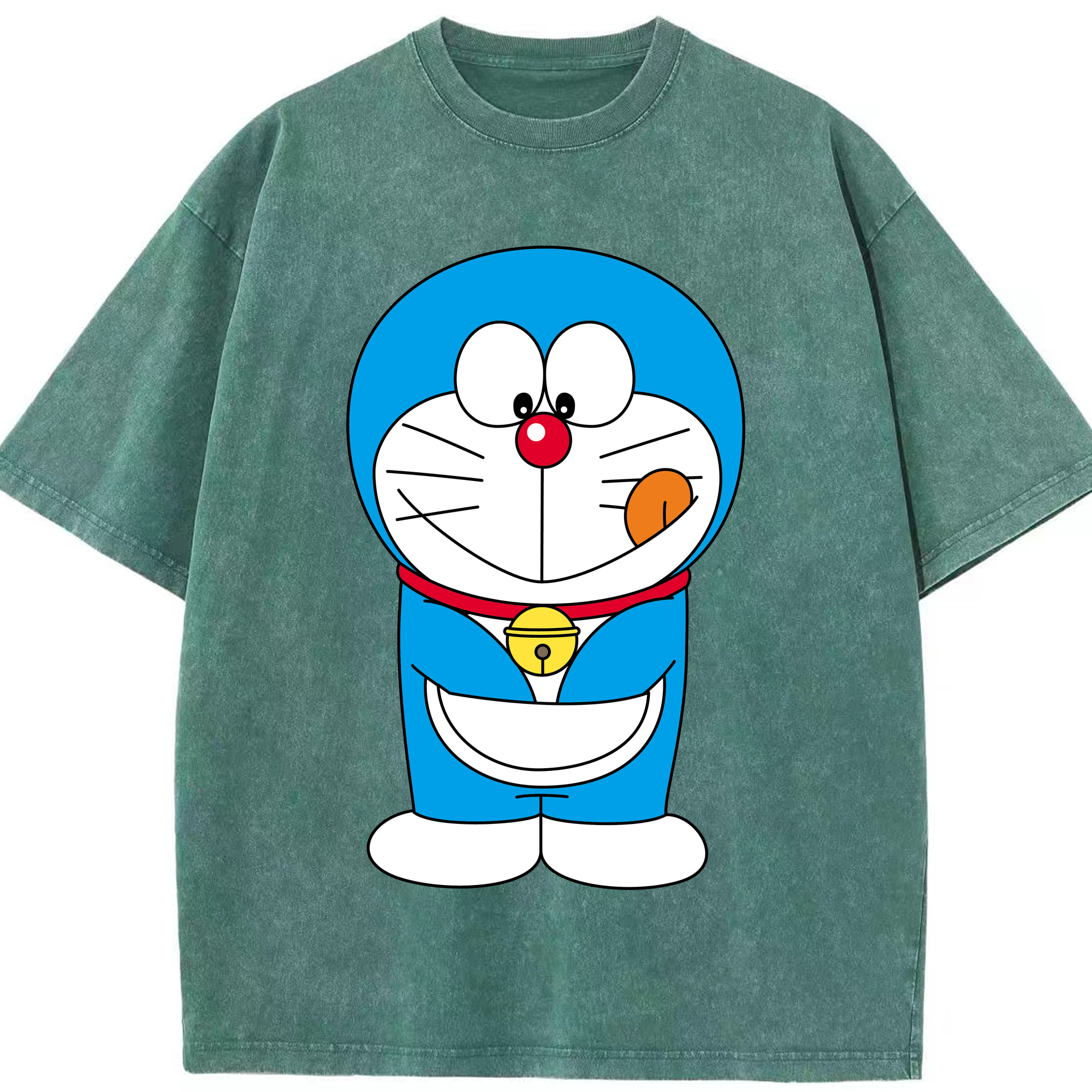（画像用） ドラえもん Doraemon 綿100% ヴィンテージ風 半袖Tシャツ（フロントプリント）